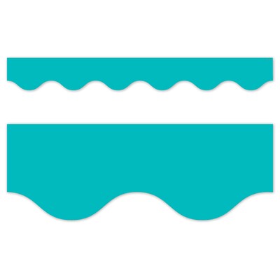 Creative Teaching Press Core Decor EZ Border, 3 x 2, Turquoise Wavy, 24/Pack, 3 Packs/Bundle (CTP11062-3)