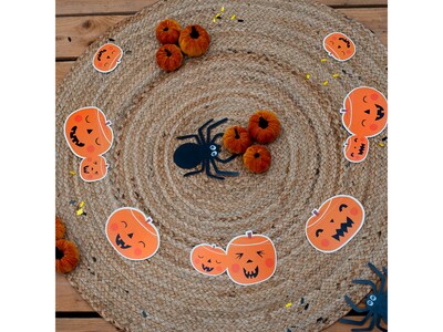 Pukka Party Pumpkin Halloween Stitched Garland, Orange (PTY497)
