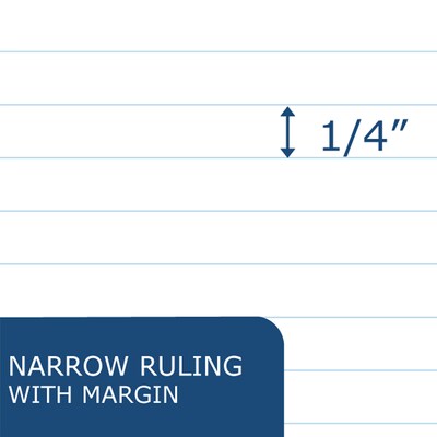 Roaring Spring Paper Products Stasher 1-Subject Notebooks, 8.5" x 11", Narrow Ruled, 100 Sheets, /Carton (11097CS)