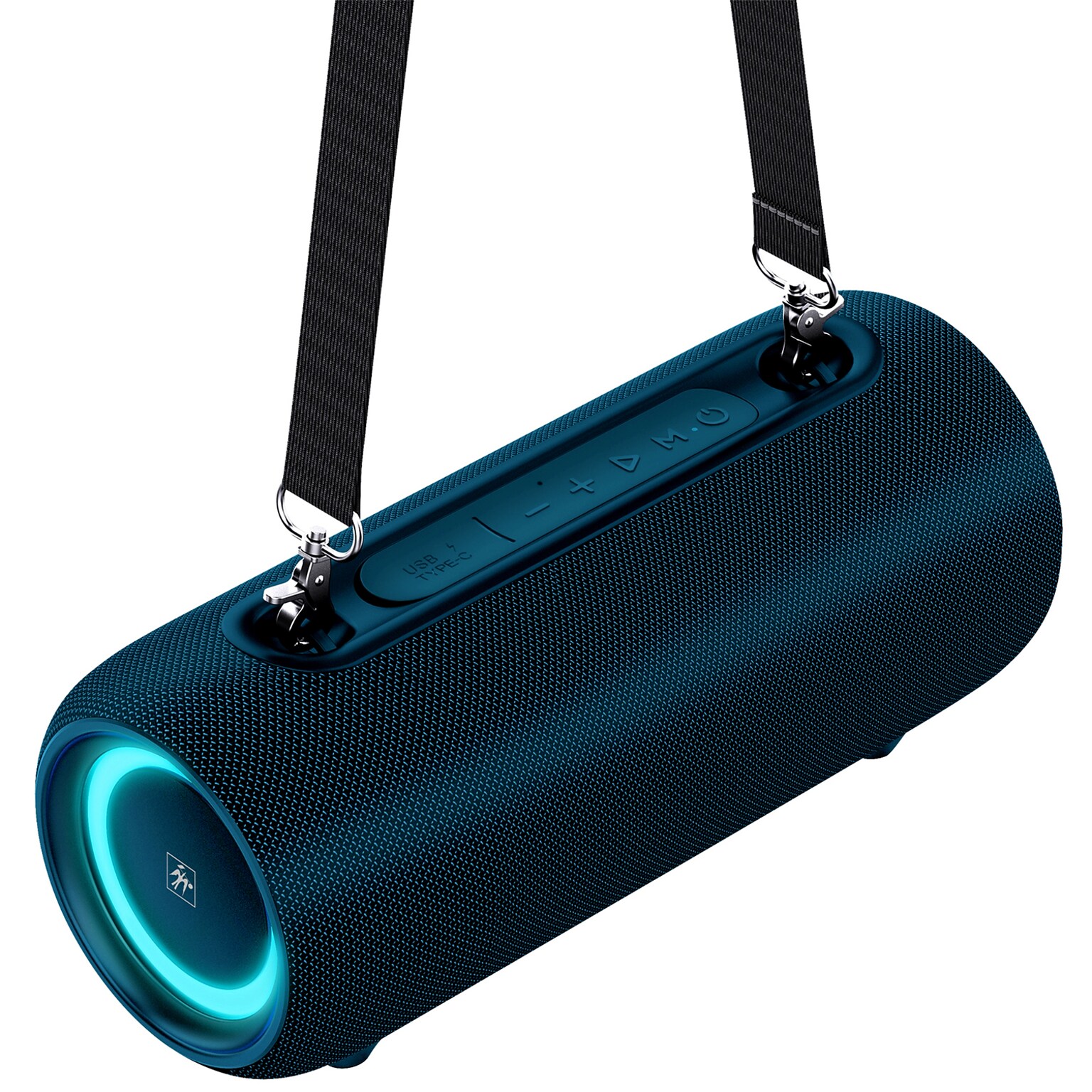 STUDIO PRO by FISHER Torrent Pro Wireless Bluetooth FM Radio LED Boom Box & Speakerphone, Water Resistant, Navy Blue (SBX950NB)