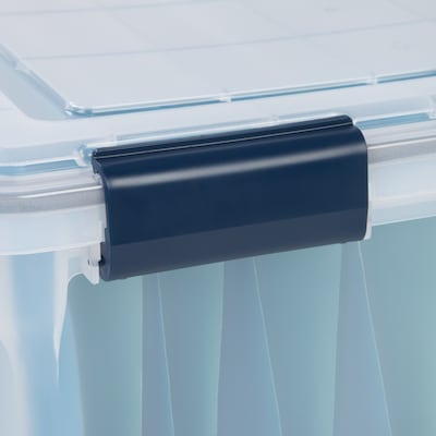 Iris WeatherPro Plastic File Box Latch Lid, Letter/Legal Size, Clear, 6/Carton (110601CT)