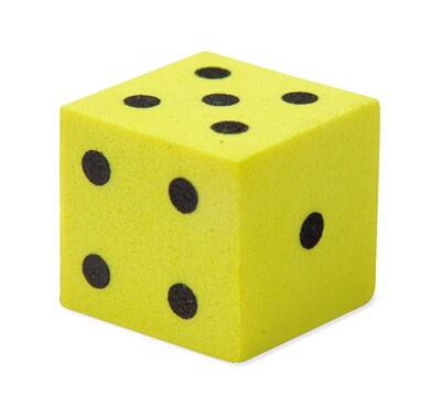 Learning Resources Hands-On Soft Dot Dice Bucket Manipulative, Yellow, Set of 200 (LER6351)