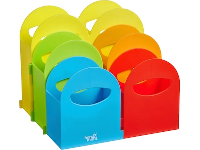 hand2mind 6-Compartment Plastic Desk Organizer, Multicolor (94495)