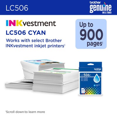 Brother LC506 Cyan Standard Yield Ink Cartridge (LC506CS)