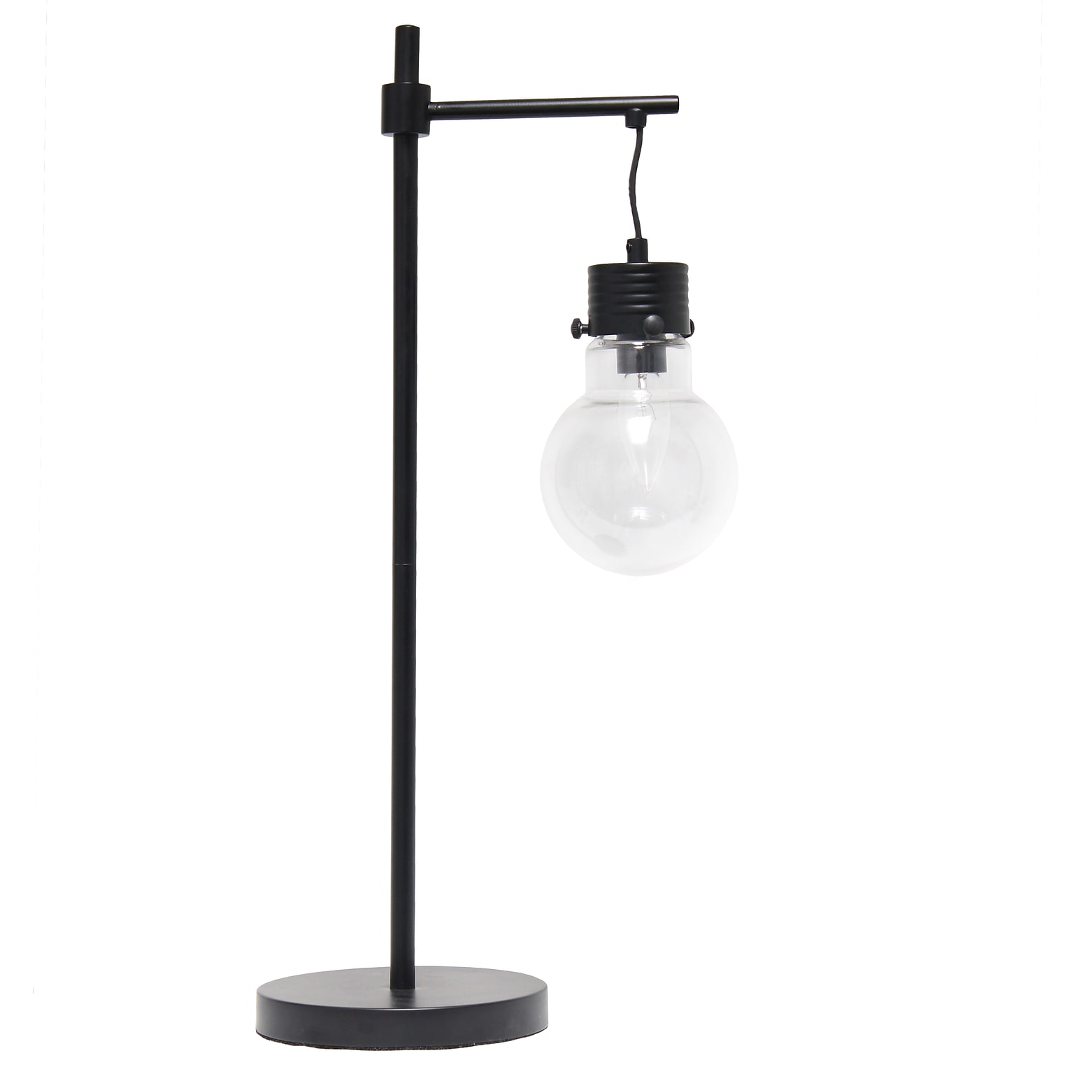 Lalia Home Black Matte Light Beacon Table Lamp with Clear Glass Shade (LHT-5027-BK)