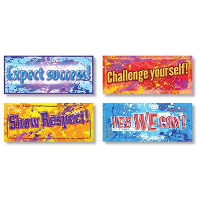 North Star Teacher Resources 7-1/3 x 17, Positive Messages Posters, Laminated, 12/Set (NST3050)