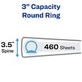 Avery Economy 3 3-Ring Non-View Binders with Label Holder, Round Ring, Blue/Black Interior (04600)