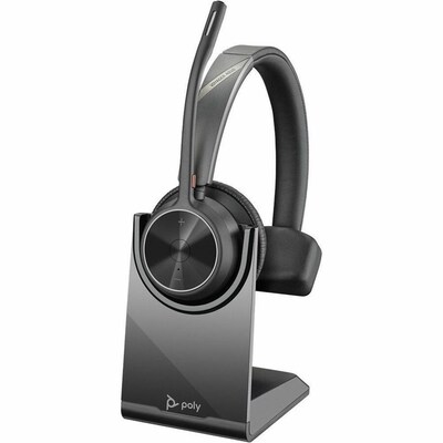 Poly Voyager 4300 UC USB-C Noise Canceling Bluetooth Stereo Phone & Computer Headset, MT Certified (