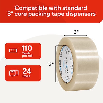 Staples Industrial Packing Tape, 3” x 110 Yards, 1.8 Mil — 24/Carton (24330715)