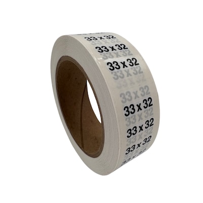 Nahanco 33 x 32 Plastic Size Marker, Clear/Black/White, 250/Roll (DSM-274)