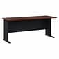 Bush Business Furniture Cubix 72"W Desk, Hansen Cherry/Galaxy (WC94472)