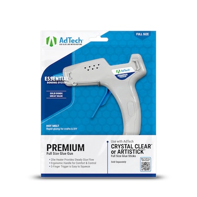 AdTech Cordless Mid Temp Full Size Glue Gun, White (4100)