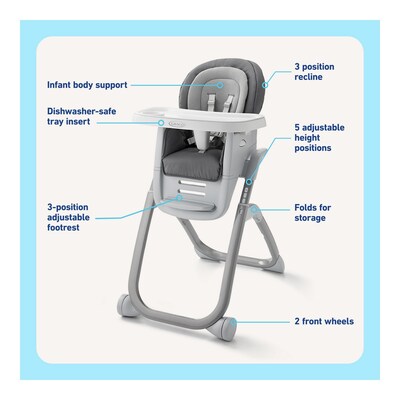 Graco DuoDiner DLX High Chair, Gray (2216158)
