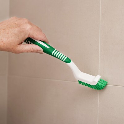 Libman Tile & Grout Brush, Green/White, 6/Carton (18)
