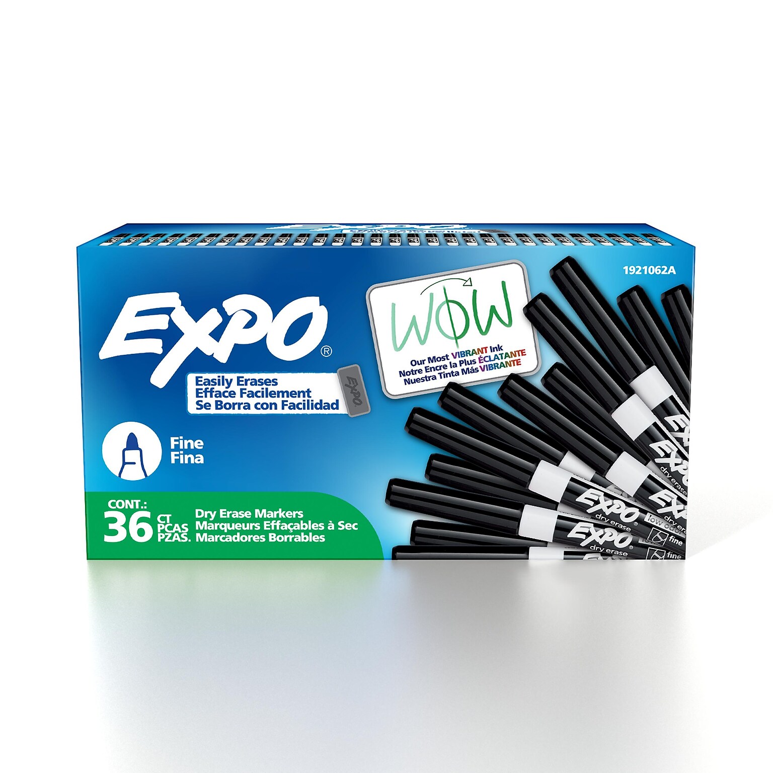 Expo Dry Erase Markers, Fine Tip, Black, 36/Pack (1921062)