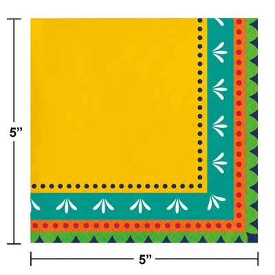 Creative Converting Fiesta Pottery Paper Napkins, 48/Pack (DTC362828BNAP)