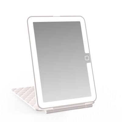LED Vanity Travel Mirror, Touch Dimming, 3 Color Lights