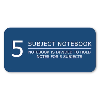 Roaring Spring Environotes 5-Subject Notebooks, 9" x 11", College Ruled, 160 Sheets, Assorted Colors, 12/Carton