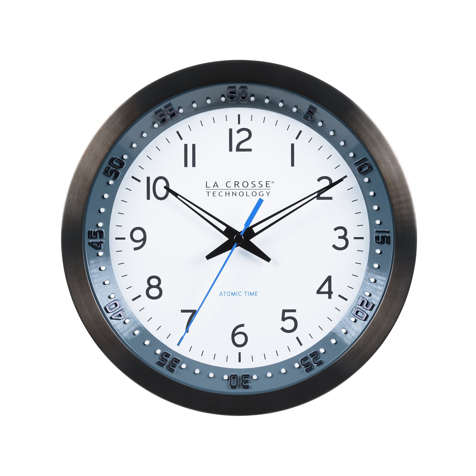 La Crosse Technology Atomic Wall Clock, Metal, 10 (404-54667)