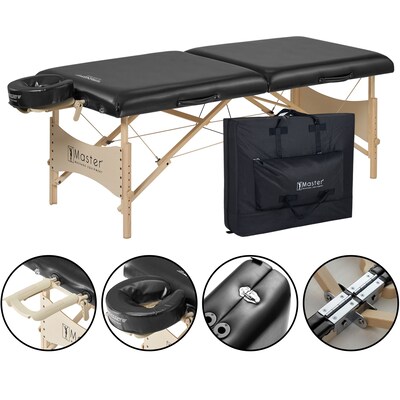 Master Massage 30" Balboa Pro Portable Massage Table Package Black (21005)