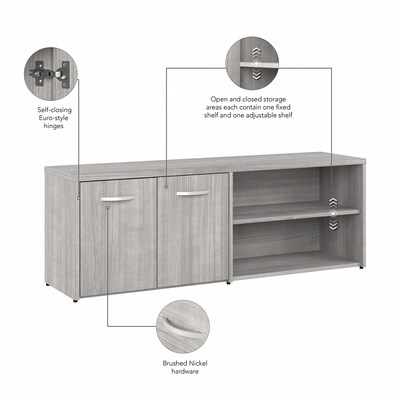 Bush Business Furniture Studio A 21" Low Storage Cabinet with 4 Shelves and Doors, Platinum Gray (SDS160PG-Z)