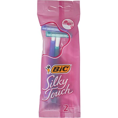 Bic Silky Touch 2 Pack Razors, 12 Razors/Bag, 12 Bags/Carton