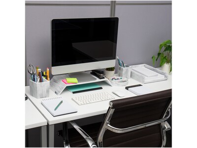 Mind Reader Contemporary Monitor Stand and Laptop Riser, White (MARMON-WHT)