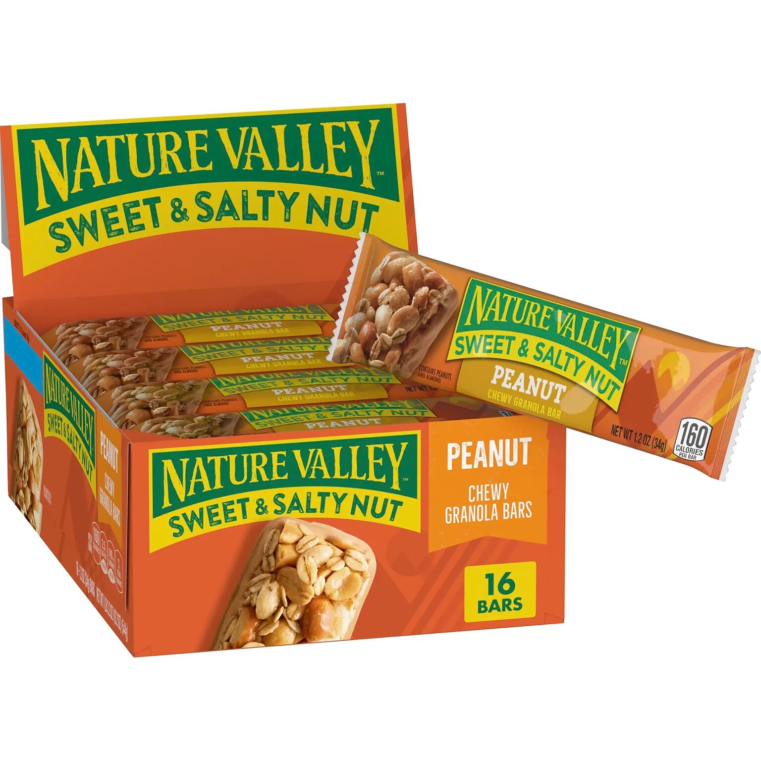 Nature Valley Sweet & Salty Peanut Nut Bar, 16 Bars/Box (GEM42067)