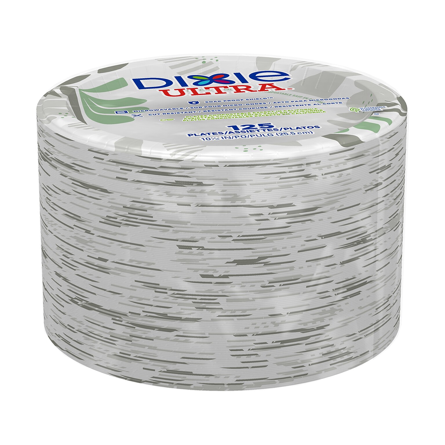 Dixie Ultra Pathways 10 Paper Plates, Multicolor, 125/Pack (SXP10PATH)