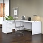 Bush Business Furniture Studio C 72W x 30D L Shaped Desk with Mobile File Cabinet and 42W Return, White (STC007WHSU)