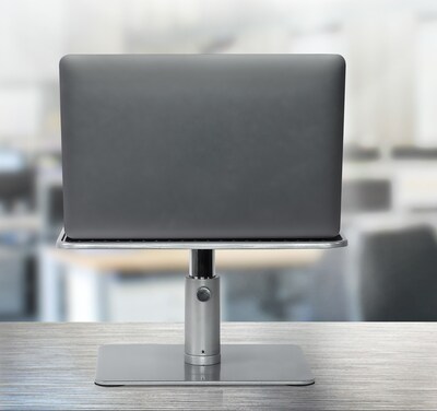 Mount-It! Height Adjustable Steel Laptop and Monitor Stand, Holds up to 30 lbs., Gray (MI-7272)