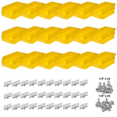 LocBin BK-220 7L x 4W Bin Kit 24 CT, Yellow