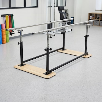 Viva Comfort 7 ft. Steel Foldable Physical Therapy Parallel Bars, 350lb Capacity, Black (ME905-01-MK)