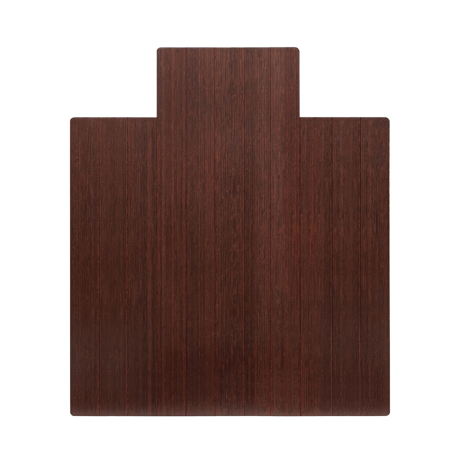Anji Mountain Deluxe Bamboo Carpet & Hard Floor Chair Mat with Lip, 44 x 52, Dark Cherry (AMB24006W)