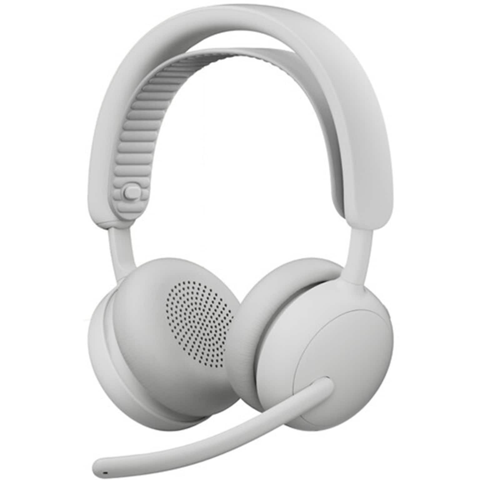 Logitech Zone Wireless 2 ES USB-C Bluetooth Stereo Phone & Computer Headset, MT Certified, White (981-001518)