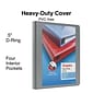 Staples® Heavy Duty 1/2" 3 Ring View Binder with D-Rings, Gray (ST56327-CC)