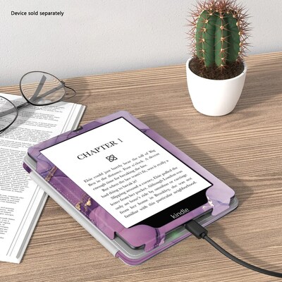 SaharaCase Indy TPU 7" Folio Case & Screen Protector for Kindle Paperwhite & Colorsoft, Purple (TB00439-ZD-T69)