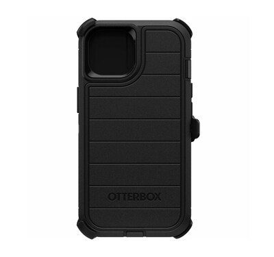 OtterBox Defender Pro Holster Case for iPhone 13/14/15, Shock Absorbing, Black (77-92735)