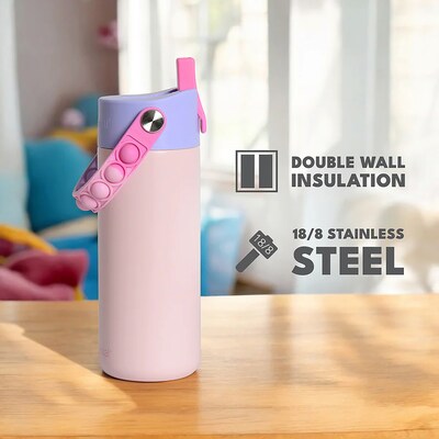 Elemental Core Pop Stainless Steel Double Wall Insulated Water Bottle, 18 oz., Blush Pink Tie Dye (E