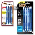 BIC Glide Bold Retractable Ballpoint Pen, Bold Point, Blue Ink, 4/Pack (VLGBP41-BLU)
