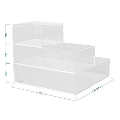 Martha Stewart Brody Stack and Slide Plastic Tray Office Desktop Organizer, Clear, 3/Set (BEPB33173CLR)