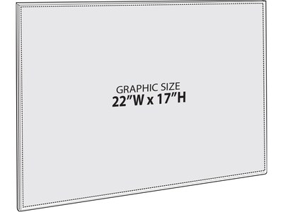 Azar Sign Holder, 22" x 17", Clear Acrylic, 2/Pack (122038-2PK)