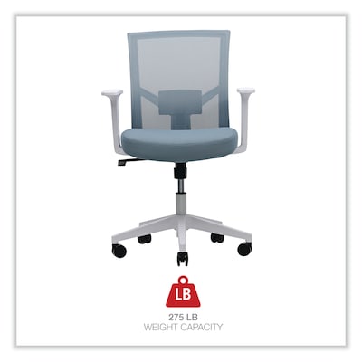 Alera® Fixed Arm Fabric Task Chair, Seafoam Blue (ALEWS42B77)