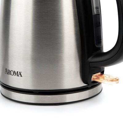 Aroma 4-Cup Electric Kettle, Silver (AWK-267SB)