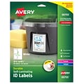Avery Laser/Inkjet Self-Laminating ID Labels, 3-1/2 x 4-1/2, White, 2 Labels/Sheet, 25 Sheets/Pack