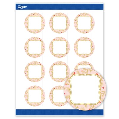 Avery Circle Multipurpose Labels, 2 Dia., White, 120/Pack (19479370481)