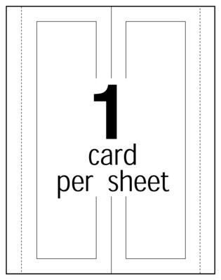 Avery Large Embossed 3.5" x 11"  White Matte Table Tent, Inkjet/Laser, 50/Pack (05309)