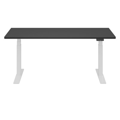 FlexiSpot E7 Commercial 72W Electric Rectangular Adjustable Standing Desk, Black/White (E7WCOM7230