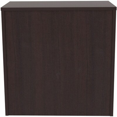 Lorell Essentials 36" 2-shelf Stack-on Bookcase, Espresso Laminate (LLR69629)