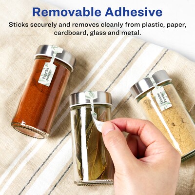 Avery Laser/Inkjet Decorative Edge Multipurpose Labels, .5 x 2.5, White, 4500 Labels/Box (94749)